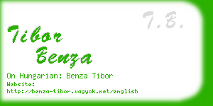 tibor benza business card